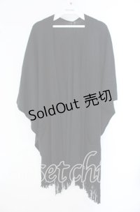 NieR Clothing / 2WAYポケット付きケープ風ニットカーディガン【BLACK】  ブラック O-25-09-22-045-PU-TO-IG-ZT320