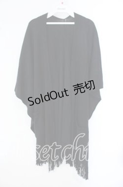 画像1: NieR Clothing / 2WAYポケット付きケープ風ニットカーディガン【BLACK】  ブラック O-25-09-22-045-PU-TO-IG-ZT320