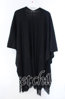 画像3: NieR Clothing / 2WAYポケット付きケープ風ニットカーディガン【BLACK】  ブラック O-25-09-22-045-PU-TO-IG-OS