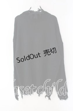 画像3: NieR Clothing / ハイネックDAMAGE UNISEX KNIT ニット  ブラック O-25-09-22-046-PU-TO-IG-OS