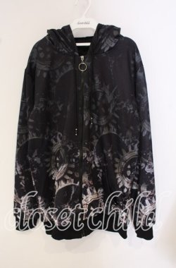 画像1: NieR Clothing / 内側ふわもこ　ZIP OUTER アウター  歯車柄 O-25-09-22-047-PU-TO-IG-OS