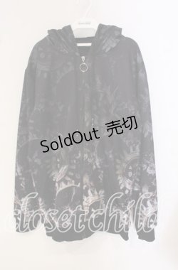 画像1: NieR Clothing / 内側ふわもこ　ZIP OUTER アウター  歯車柄 O-25-09-22-047-PU-TO-IG-OS