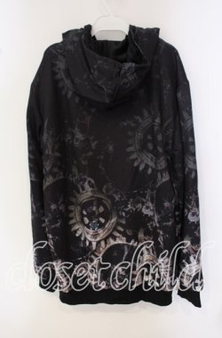 画像2: NieR Clothing / 内側ふわもこ　ZIP OUTER アウター  歯車柄 O-25-09-22-047-PU-TO-IG-OS