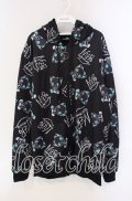NieR Clothing / 超ふわもこBACK LOGO TWO-TONE ZIP OUTER【シエルカラー】 アウター  グリーン×ブラック O-25-09-22-050-PU-CO-IG-OS