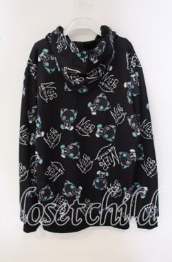画像2: NieR Clothing / 超ふわもこBACK LOGO TWO-TONE ZIP OUTER【シエルカラー】 アウター  グリーン×ブラック O-25-09-22-050-PU-CO-IG-OS