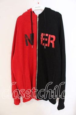 画像1: NieR Clothing / two-tone ZIP PARKA【RED WING】 パーカー  レッド×ブラック O-25-09-22-051-PU-TO-IG-OS