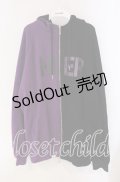 NieR Clothing / TWO-TONE ZIP PARKA【DEVIL WING】 パーカー  パープル×ブラック O-25-09-22-052-PU-TO-IG-OS