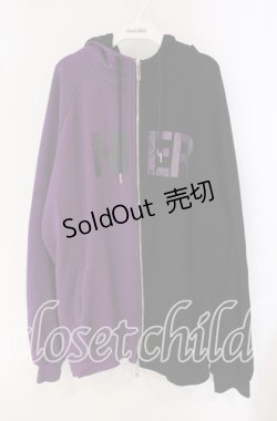 画像1: NieR Clothing / TWO-TONE ZIP PARKA【DEVIL WING】 パーカー  パープル×ブラック O-25-09-22-052-PU-TO-IG-OS