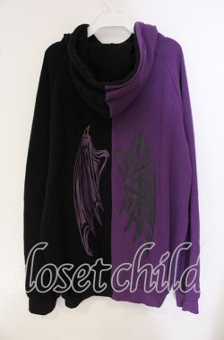 画像2: NieR Clothing / TWO-TONE ZIP PARKA【DEVIL WING】 パーカー  パープル×ブラック O-25-09-22-052-PU-TO-IG-OS