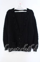 KANEKO ISAO / ローズモチーフカーディガン  クロ O-25-09-22-055-EL-TO-OW-OS