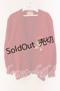 PINK HOUSE / 花かごワッペンカーディガン  アカ O-25-09-22-057-LO-TO-OW-OS