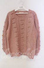 画像1: PINK HOUSE / ぽんぽんモチーフニット  ピンク O-25-09-22-058-LO-TO-OW-ZT529 (1)