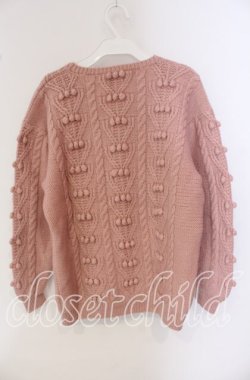 画像3: PINK HOUSE / ぽんぽんモチーフニット  ピンク O-25-09-22-058-LO-TO-OW-OS