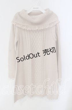 画像1: axes femme / タートルニットワンピース M ピンク O-25-09-22-062-AX-OP-IG-OS