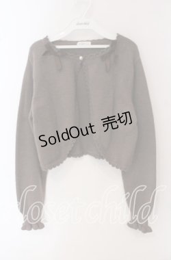 画像1: m petit by misako / リボンニットボレロ M ブラウン O-25-09-22-063-LO-TO-IG-OS