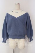 axes femme POETIQUE / カシュクールレイヤードプルオーバー M ブルー×オフ O-25-09-22-064-AX-TO-IG-OS