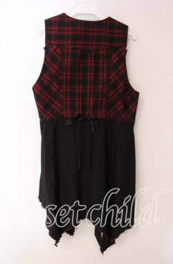 画像3: ALGONQUINS / ナポレオンアシメジレ  レッド×ブラック O-25-09-22-065-AL-TO-IG-OS