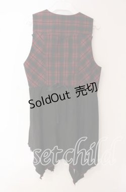 画像3: ALGONQUINS / ナポレオンアシメジレ  レッド×ブラック O-25-09-22-065-AL-TO-IG-OS