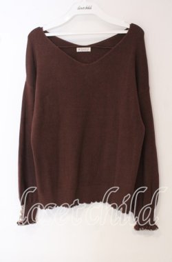 画像1: axes femme / メローウォッシャブルニット  ブラウン O-25-09-22-070-AX-TO-IG-OS