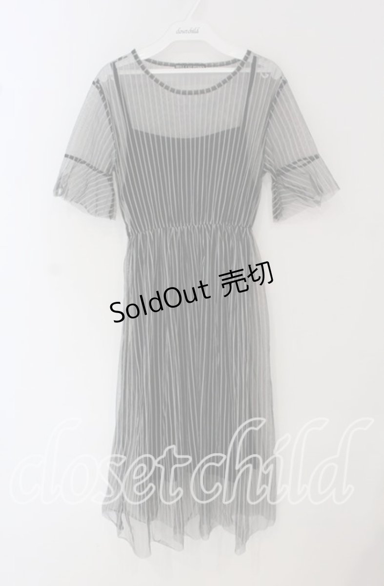 画像1: 【SALE】HELL CAT PUNKS / チュールストライプレイヤードワンピース F ブラック O-25-09-22-075-PU-OP-IG-ZT330 (1)