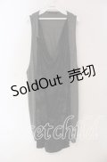 ALGONQUINS / カットドレープジレ  グレー×ブラック O-25-09-22-076-AL-TO-IG-OS