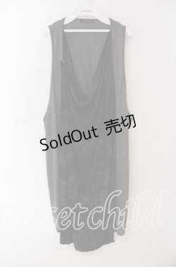 画像1: ALGONQUINS / カットドレープジレ  グレー×ブラック O-25-09-22-076-AL-TO-IG-OS