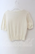 画像3: 【SALE】Secret Honey / 半袖パンジーカーディガン  アイボリー O-25-09-22-078-CA-TO-IG-ZT268 (3)