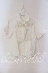 merry jenny / フリルボウタイブラウス  シロ O-25-09-22-080-LO-BL-IG-ZT268