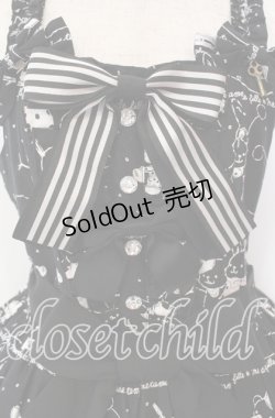 画像2: metamorphose / なかよしゆきあそびハイウエストジャンパースカート  クロ O-25-09-22-011-ME-OP-IG-OS