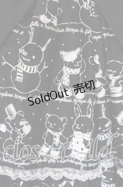 画像3: metamorphose / なかよしゆきあそびハイウエストジャンパースカート  クロ O-25-09-22-011-ME-OP-IG-OS