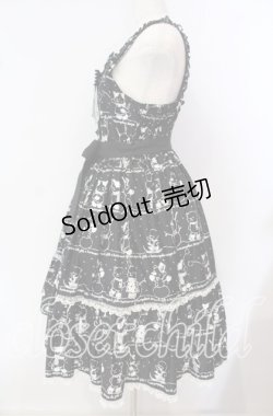 画像4: metamorphose / なかよしゆきあそびハイウエストジャンパースカート  クロ O-25-09-22-011-ME-OP-IG-OS