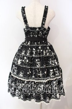 画像5: metamorphose / なかよしゆきあそびハイウエストジャンパースカート  クロ O-25-09-22-011-ME-OP-IG-OS