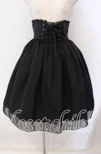 Moi-meme-Moitie / セレスティアゴシック・ハイウエストスカート(ミニ)  ブラック O-25-09-22-014-MO-SK-IG-OS