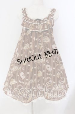 画像1: Angelic Pretty / Melty Creamドーナツラウンドジャンパースカート  ブラウン O-25-09-22-016-AP-OP-OW-OS