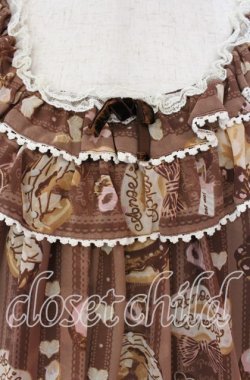 画像2: Angelic Pretty / Melty Creamドーナツラウンドジャンパースカート  ブラウン O-25-09-22-016-AP-OP-OW-OS