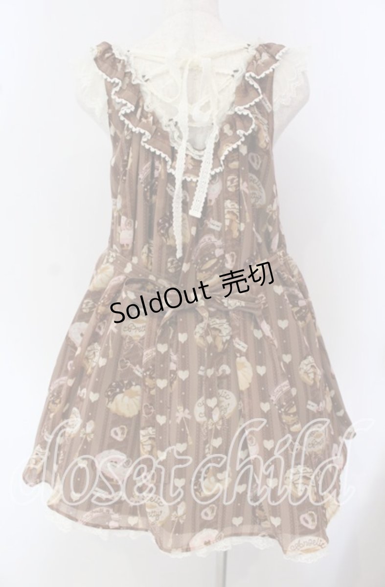 画像5: Angelic Pretty / Melty Creamドーナツラウンドジャンパースカート  ブラウン O-25-09-22-016-AP-OP-OW-OS (5)