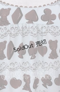 画像2: Emily Temple cute classic / ベアトランプチョコキャミソールワンピース  サックス O-25-09-22-019-ET-OP-OW-OS