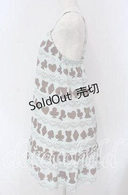 画像3: Emily Temple cute classic / ベアトランプチョコキャミソールワンピース  サックス O-25-09-22-019-ET-OP-OW-OS