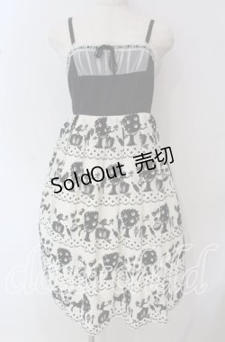 画像1: 【SALE】Emily Temple cute / pippiフロッキーptサロンワンピース  アイボリー×クロ O-25-09-22-020-ET-OP-OW-ZT382