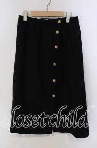 KANEKO ISAO / ボタン配色ロングスカート  クロ O-25-09-23-035-EL-SK-OW-ZT015