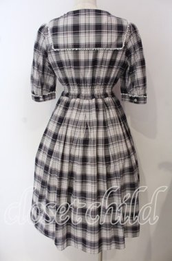 画像4: Emily Temple cute / Sailor Tartanワンピース  ネイビー×シロ O-25-09-23-003-ET-OP-IG-OS
