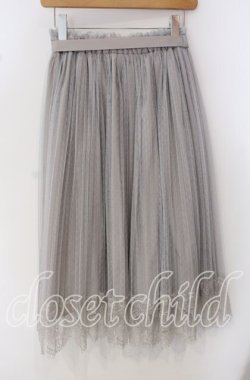 画像3: Fi.n.t / レース使いチュールプリーツスカート  グレー O-25-09-23-038-CA-SK-IG-OS