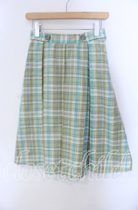 Fi.n.t / パステルチェックプリーツスカート  グリーン O-25-09-23-039-CA-SK-IG-ZT361