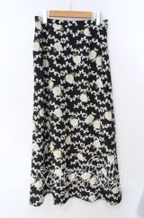 INGEBORG / 花＆リボン柄スカート L クロ O-25-09-23-043-LO-SK-OW-ZT163