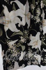 画像2: 【SALE】INGEBORG / 百合柄プリーツスカート  クロ O-25-09-23-044-LO-SK-OW-ZT163 (2)