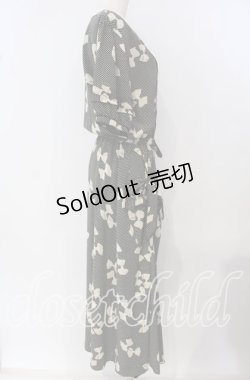 画像3: KANEKO ISAO / ドットリボン柄ワンピース  クロ×アイボリー O-25-09-23-050-EL-OP-OW-ZT057