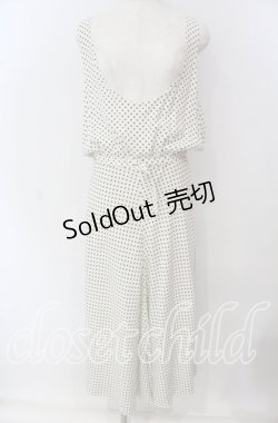 画像1: INGEBORG / ドットジャンパースカート  アイボリー×クロ O-25-09-23-055-LO-OP-OW-OS