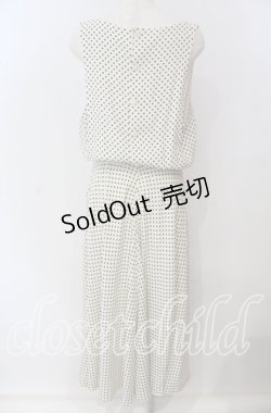 画像4: INGEBORG / ドットジャンパースカート  アイボリー×クロ O-25-09-23-055-LO-OP-OW-OS