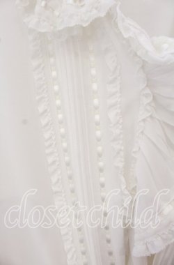 画像2: INGEBORG / プリーツフリルはしごリボンオーバーブラウス  ホワイト O-25-09-23-058-LO-BL-IG-OS