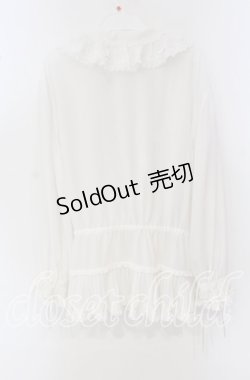 画像3: INGEBORG / プリーツフリルはしごリボンオーバーブラウス  ホワイト O-25-09-23-058-LO-BL-IG-OS